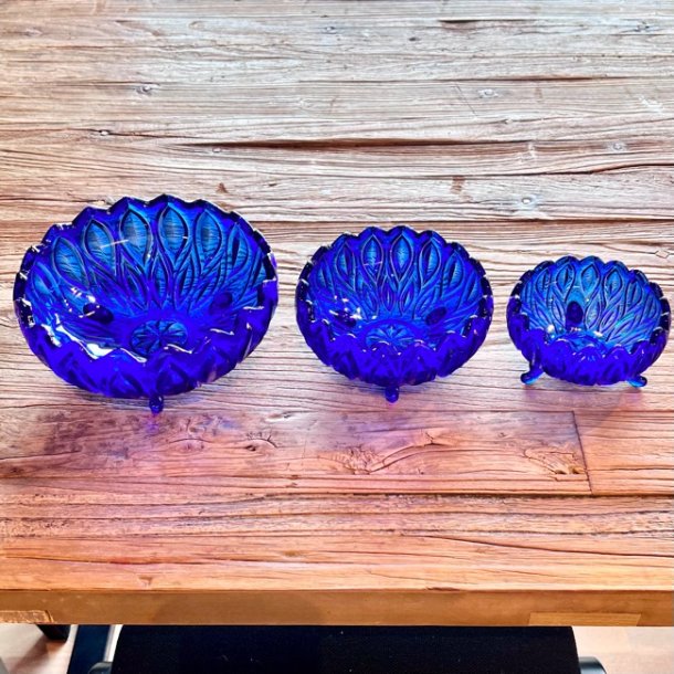 Glasskl - bl, presset glas 