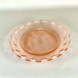 Tallerkener (6 stk) i lyserdt glas med blonde og hulmnster