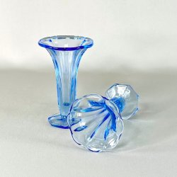 Vase - vintage glas, lysebl