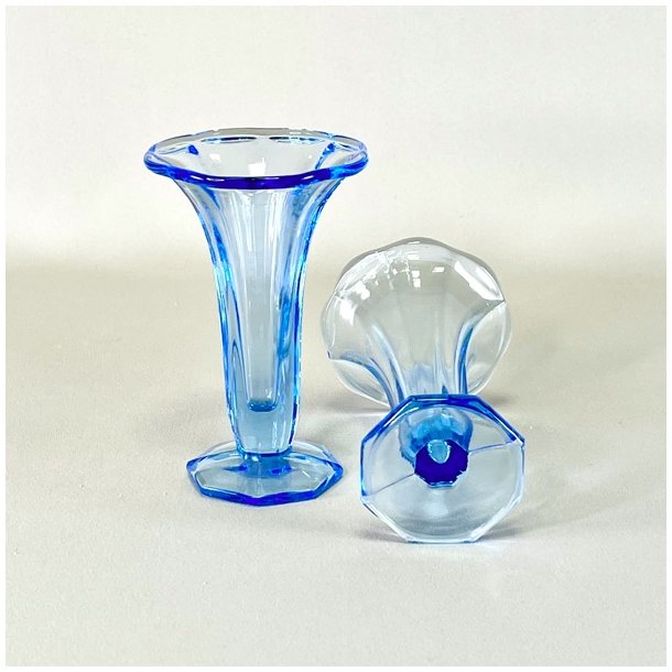 Vase - vintage glas, lysebl