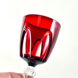 Franske vinglas, rubinr�d krystal H13 