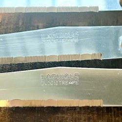 Franske steakknive (6 stk) - vintage Laguiole, ben 
