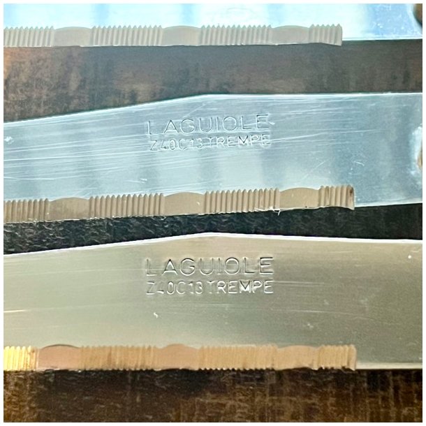 Franske steakknive (6 stk) - vintage Laguiole, ben 