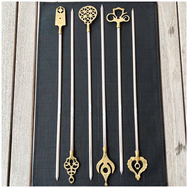 Grillspyd - vintage med deko 