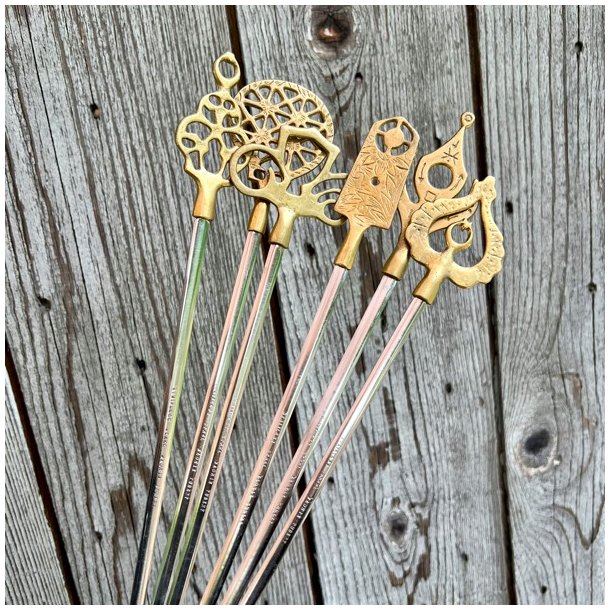 Grillspyd - vintage med deko 