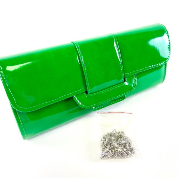 Clutch taske - gr�n lak 