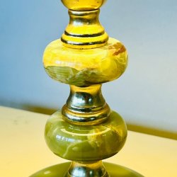 Lampe - vintage, grn marmor 