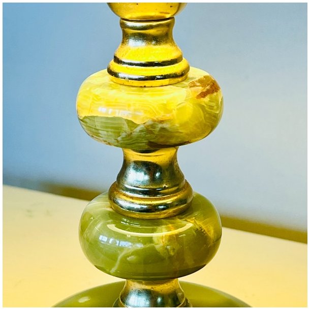 Lampe - vintage, grn marmor 