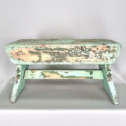 Skammel - rustik, grn