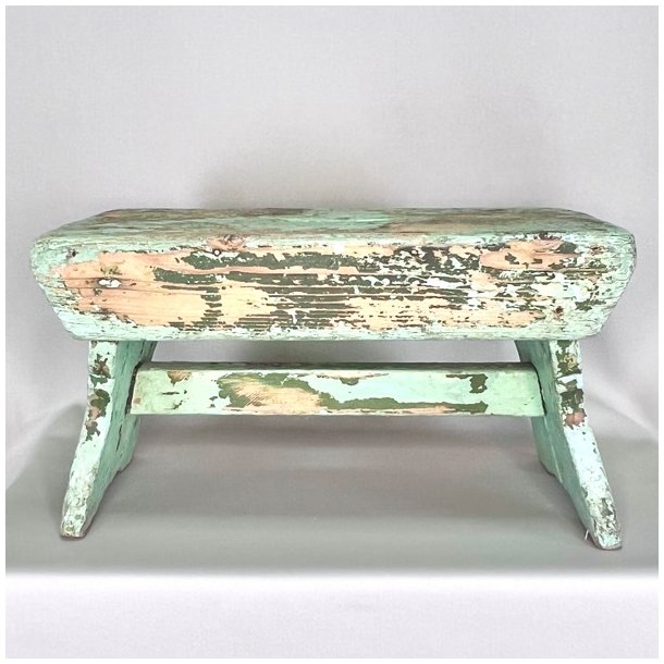 Skammel - rustik, grn