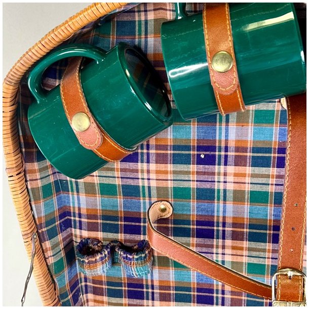 Picnickurv - grn m/krus