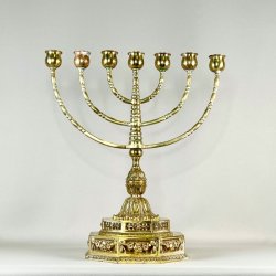 Kirkestage (Menorah) - 7-armet lysestage (Nr.3)