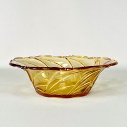 Glasskl - gylden med stribemnster