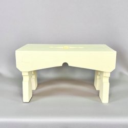 Skammel - malet, gul 