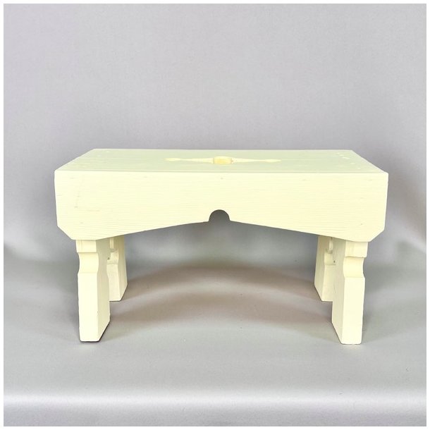 Skammel - malet, gul 