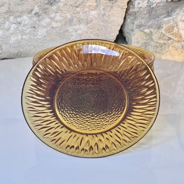 Asietter - gyldent glas, fransk vintage