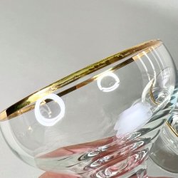 Champagneskle (6 stk) - patineret guldkant  