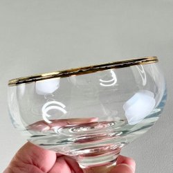 Champagneskle (6 stk) - patineret guldkant  