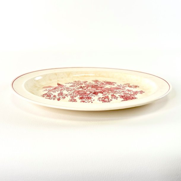 Serveringsfad, ovalt 23 x 29 cm - Gustavsberg Asiatic r�d