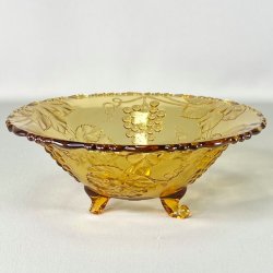 Glasskl - gylden m/vindruer og p fdder