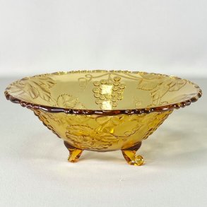 Glasskl - gylden m/vindruer og p fdder