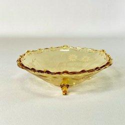 Glasskl - gylden m/blondekant og p fdder