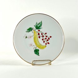 Frokosttallerken (6 stk samlet) - hndmalet med frugtmotiver 