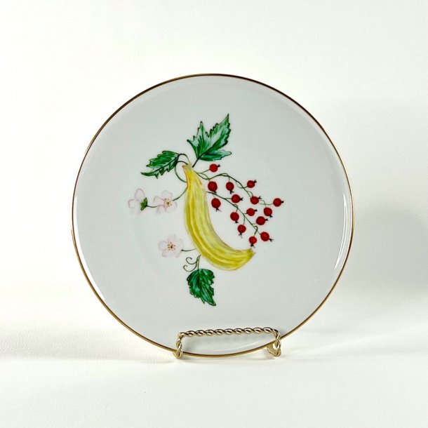 Frokosttallerken (6 stk samlet) - hndmalet med frugtmotiver 