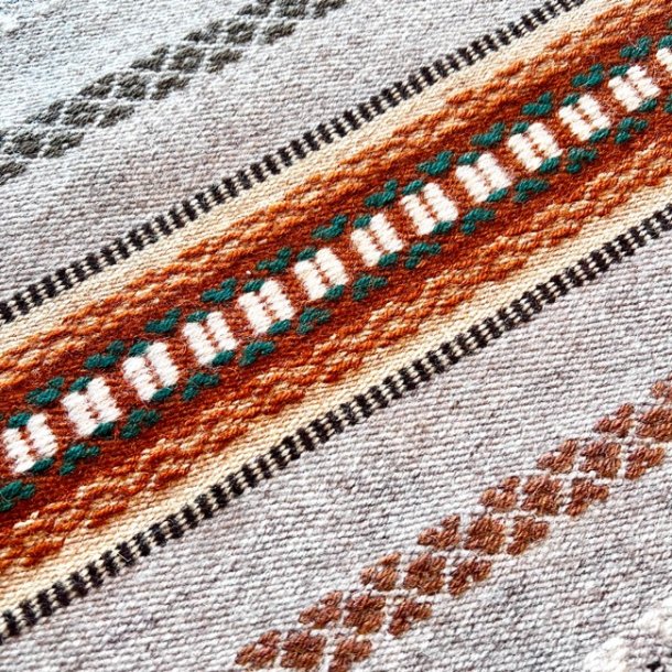 Hndvvet lber - gyldne farver (ca. 50x140)