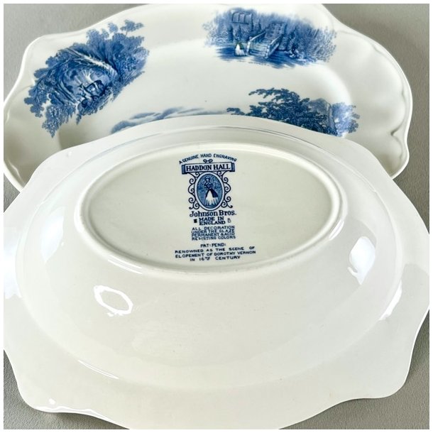 Serveringsst i 2 dele  - engelsk porceln, Haddon Hall 
