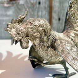 Hanefigur - vintage fransk par af hanekyllinger