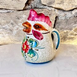 Vintage fransk kande - hane, fajance