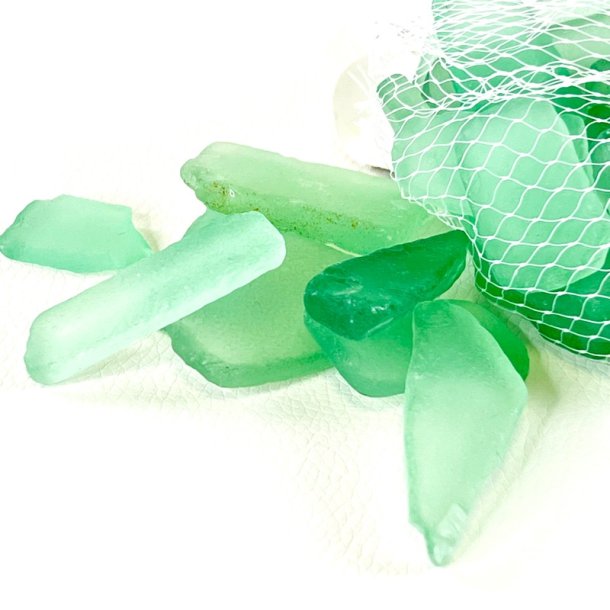 Seaglass - dekorativt havglas, gr�n