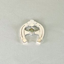 Hestesko lysestage i slv til kertelys