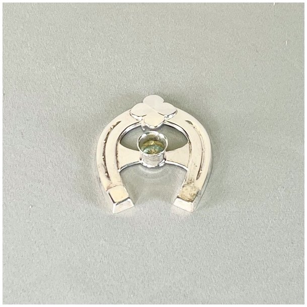 Hestesko lysestage i slv til kertelys