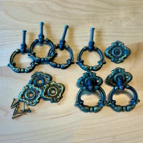 Mbelgreb - hngegreb m/lille plade (6 stk samlet)