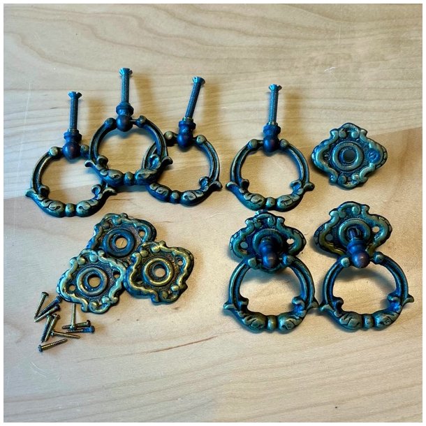 Mbelgreb - hngegreb m/lille plade (6 stk samlet)