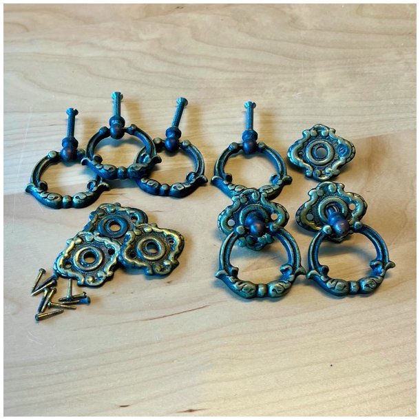 Mbelgreb - hngegreb m/lille plade (6 stk samlet)