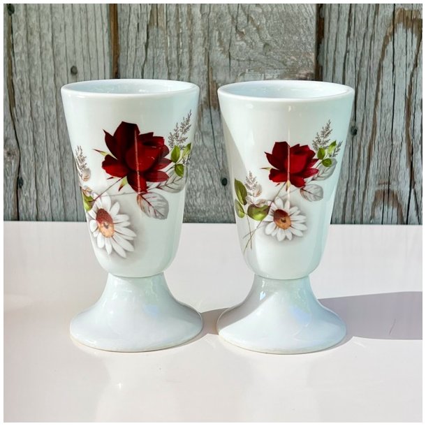 Mazagran - fransk kaffekop m/rose og margurit