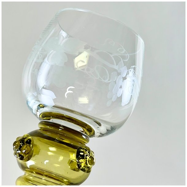 Rmerglas (st a' 4 stk/samlet) - hje, olivengrn fod 