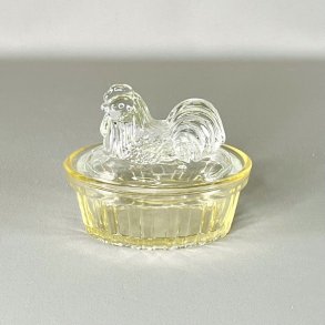 Hnekrukke i glas, gul/klar