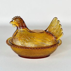 Hnekrukke - ravfarvet m/perlekant