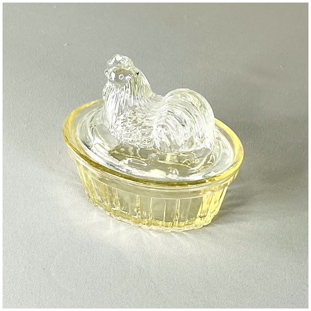 Hnekrukke i glas, gul/klar