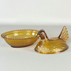 Hnekrukke - ravfarvet m/perlekant