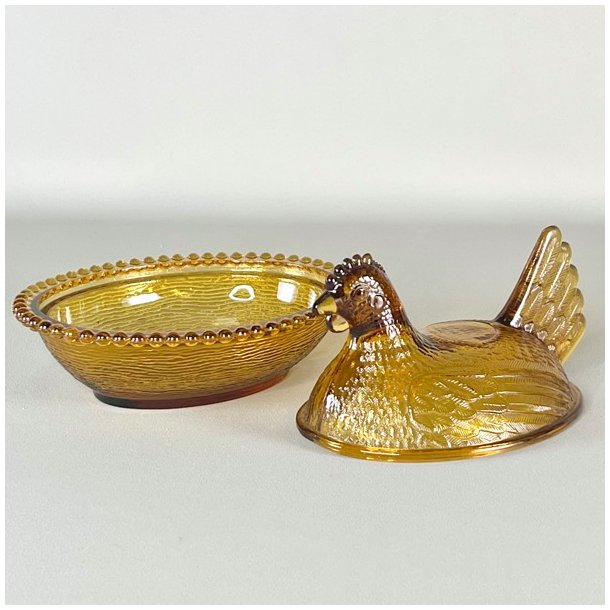 Hnekrukke - ravfarvet m/perlekant