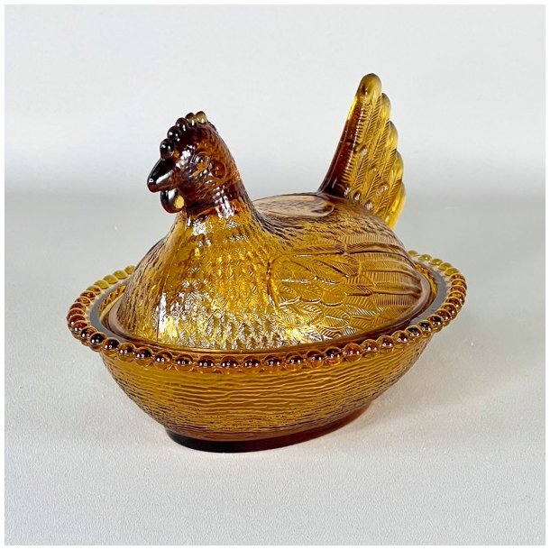 Hnekrukke - ravfarvet m/perlekant