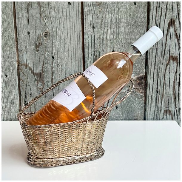 Vinflaskeholder i metal  - lille flaske