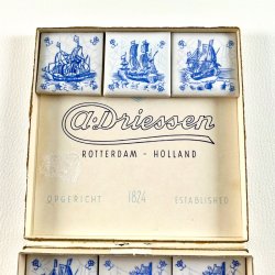 Hollandske kakler (12 stk) i �ske, 4x4 cm 