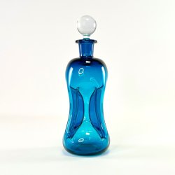Holmegaard Klukflaske - bl�, H27,5 cm 