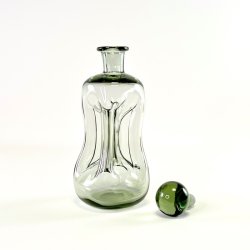 Holmegaard Klukflaske - smoke, H27,5 cm 